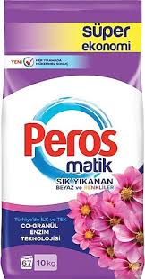 PEROS MATIK 10KG SIK YAKANAN BEYAZ VE RENKLILER (MOR)