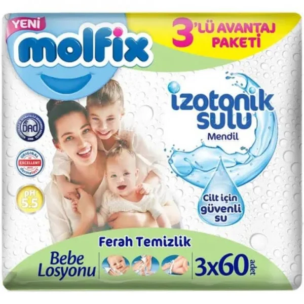 MOLFIX IZOT.ISLAK HAVLU 60X3LU FERAH TEMIZLIK*6