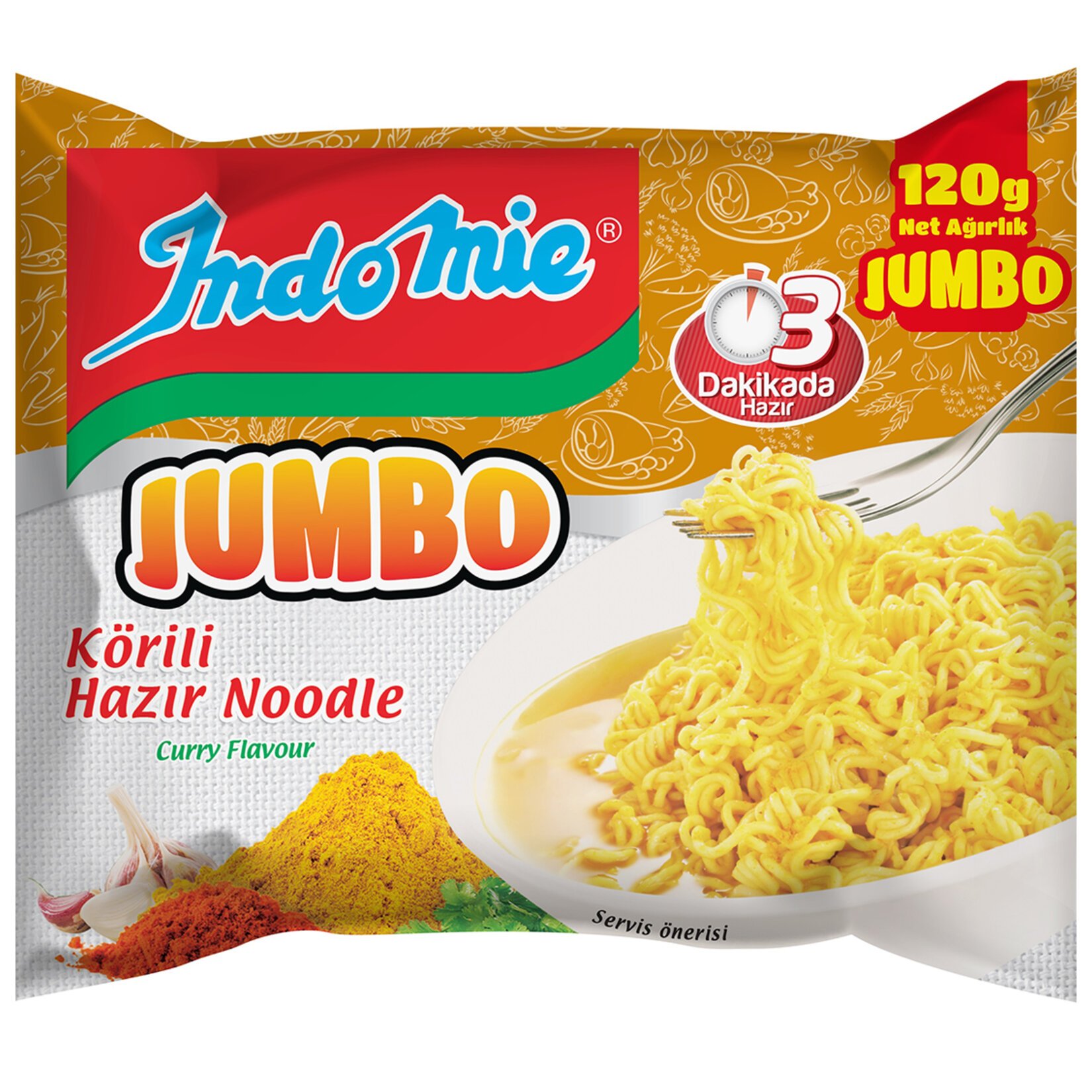 INDOMIE JUMBO MAKARNA 120GR KORILI  NOODLE